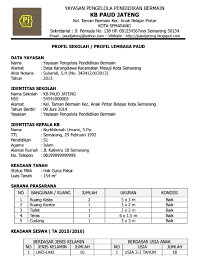 Biasanya setiap mengajukan program atau bantuan, sekolah akan diminta profil sekolah. Contoh Profil Lembaga Sekolah Paud Format Word Terbaru Wikiedukasi Paud