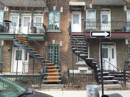 The minimum width of the stairway shall be 44, unless the stairway serves an occupancy of less than 50, in which case the minimum width is 36. Why Did Montreal Get Those Twisty Deathtrap Stairs