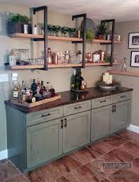 Maybe you would like to learn more about one of these? Dark Patina Copper Bar Top And Steel Tube Shelf Brackets Kitchen Design Small Kitchen Remodel Small Home Bar Designs