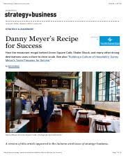 A good idea and hopeful investors. Chapter 6 Dm Questions 1 Setting The Table Questions Chapter 6 1 Why Does Danny Meyer Look For Spaces To Open New Restaurants In Emerging Course Hero
