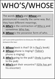 Askpaulenglish Who S Whose English Grammar Learn English Learn English Grammar