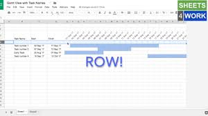Gantt View With Task Names Google Sheets