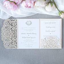 Scegli tra un'ampia selezione di biglietti per matrimoni dal design unico! Apribile Taglio Laser Inviti Matrimonio Fai Da Te Partecipazioni Matrimonio Pesca Carta Con Busta Campione Prestampato Amazon It Handmade