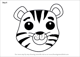 Learn How To Draw A Tiger Cub Face For Kids Animal Faces For Kids Step By Step Drawing Tutorials Easy coloring animals for kids tiger stock vector illustration of. to draw a tiger cub face for kids