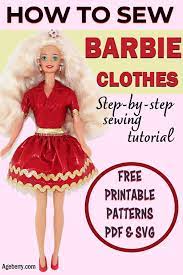 You can save money and create unique looks by making these clothes yourself. Diy Barbie Doll Clothes A Video Sewing Tutorial Plus Free Printable Patterns
