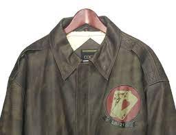 Neil Cooper A 2 Brown Painted Leather Aviator Bomber Flight Etsy Leather Flight Jacket Flight Jacket Jackets