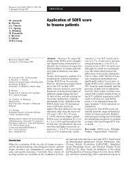 Pdf Application Of Sofa Score To Trauma Patients