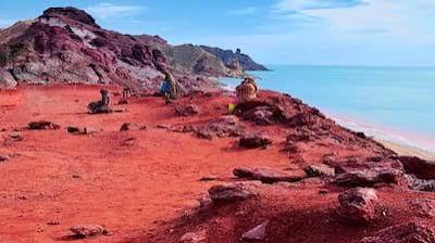 In Strait Of Hormuz, Iran Has An Island With Red Sand That You Can Eat