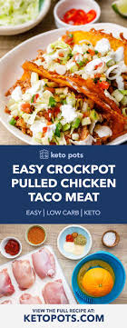 Here is a quick video on how to make easy tacos with a crock pot. Easy Keto Crockpot Pulled Chicken Taco Meat Keto Pots
