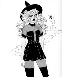 Day 20 Up In My Shop Yesterday Got Away From Me And I Forgot To Post Sorry Guys My Cat Girl Is Also Available Now As Well Witch Art Kawaii Drawings