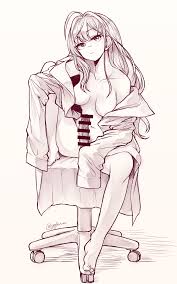 Rule 34 - Bar Censor Censored Chair Female Futanari Gojarun Highres  Ichinose Shiki Idolmaster Idolmaster Cinderella Girls Lab Coat Looking Up  Monochrome Nude Office Chair Sitting Solo Swivel Chair | 10610844