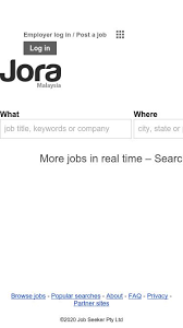 Search thousands of job sites, newspapers and company career pages across malaysia with one click. My Jora Com Traffic Ranking Marketing Analytics Similarweb