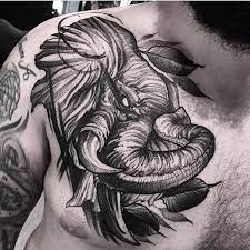 5 733 Moy Aresei 13 Sxolia Thebesttattooartists Sto Instagram Artist Brunosantostattoo Bruno Elephant Tattoos Cute Elephant Tattoo Chest Tattoo Men