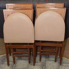4 Vintage 1950 039 S Stakmore Cane Back Mid Century Folding Wood Kitchen Chairs A Mid Century Lounge Chairs Wood Kitchen Chair Chair