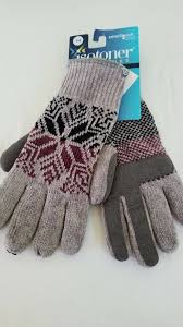 Smartouch gloves for touch screens. Isotoner Signature Smartouch Nordic Print Chenille Knit Gloves One Size Ebay