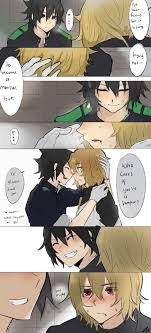 Uke and Seme [ MikaYuu ] | Owari no seraph, Seraphim, Seraph of the end