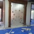Pooja room glass door