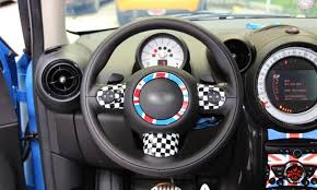 Steering Wheel Accent Trim Cover Mini Cooper S Countryman R55 R56 R57 Checkered Mini Cooper S Mini Cooper Mini Cooper Accessories
