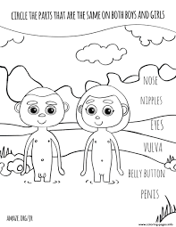 The best free, printable coloring pages for girls! Sexual Education Boys Girls Parts Coloring Pages Printable