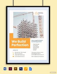 Construction Job Advertisement Flyer Template Word Doc Psd Indesign Apple Mac Pages Google Docs Illustrator Flyer Template Job Advertisement Flyer