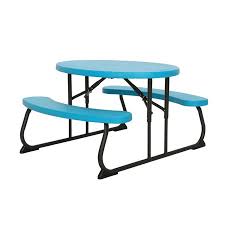 Lifetime Childrens Oval Picnic Table Blue 60229 Walmart Com Folding Picnic Table Table And Bench Set Kids Picnic Table