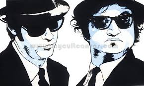 Original Blues Brothers Art Poster Print by Phil Gibson Aykroyd Belushi