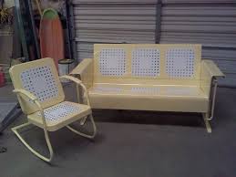 Powdercoated Restored Vintage Metal Patio Gliders Vintage Patio Furniture Vintage Outdoor Furniture Porch Furniture