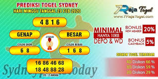 Prediksi Togel Sydney Hari Minggu Tanggal 23 Feb 2020 In 2020 Sydney Games 3 1