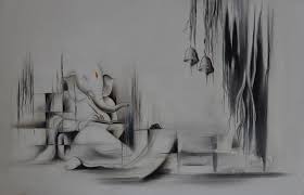 Artistic Ganpati Photo Black And White Black And White Painting Ganesha Painting Oil Painting Nature