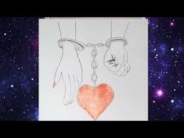 تعليم الرسم بالرصاص رسم يد ولد وبنت مع قلب how to draw lovely hand with pencil sketch youtube
