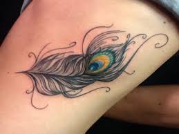 Gogue Styled Peacock Feather Tattoo Peacock Feather Tattoo Feather Tattoos Neck Tattoo