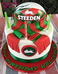 1x personalised south sydney rabbitohs edible cake topper. South Sydney Rabbitohs Cake Rabbit Cake 50th Birthday Cake Cake
