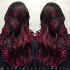 Stunning reds that you want to wear in the fall of 2020. Dark Violet Red And Magenta Balayage Ombre Hair By Constance Robbins