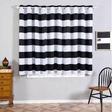 Get up to 70% off now! Cabana Stripe Curtains 2 Packs White Black Soundproof Curtains 52 X 64 Inch Grommet Cu White Paneling Black Blackout Curtains Grommet Window Treatments