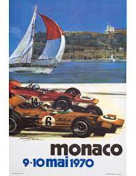 Resultado do gp de mônaco de 1970. Grand Prix Of Monaco 1970 Poster By Michael Turner On Linen Excellent