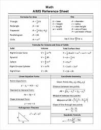 25 Particular Geometry Reference Sheet