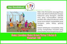 Kunci jawaban ppkn kelas xi semester 2 bab 7. Kunci Jawaban Buku Siswa Tema 7 Kelas 5 Halaman 180 Sanjayaops