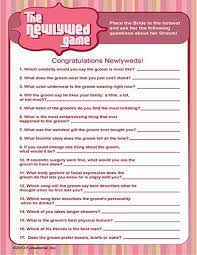 Housewarming Newlywed Game Newlywed Game Questions Modern Baby Shower Games