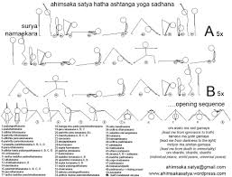 Ashtanga Primary Series Vinyasa Flow Chart Ahimsaka Satya