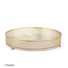 Matir Taca Z Lustrem Zlota 30x30 Cm Homla Com Pl Ottoman Tray Metal Patio Furniture Gray Patio Furniture