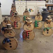 Wooden Snowmen Christmas Crafts Christmas Wood Christmas Decorations