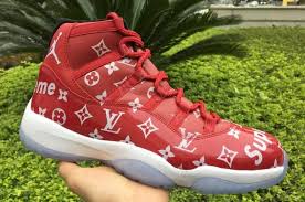 Air Jordan 11 Retro Gym Red Black White Custom Supreme X Air Jordan 11 Gym Red Black White 378037 624 For Sale 4