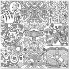 Dreamtime Colouring Book Colouring Book By Mirree Contemporary Dream Coloring Books Aboriginal Art Symbols Pattern Coloring Pages