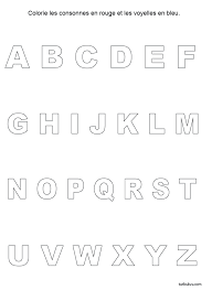 Exercice Ludique Colorier Et Consonnes Et Les Voyelles Les Voyelles Consonnes Apprendre L Alphabet