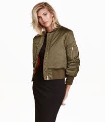 Pilot Jacket Khaki Green Ladies H M Us Bomber Jacket Women Fashion Clothes Women Jackets