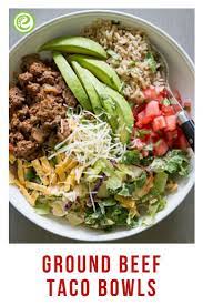 Ground Beef Taco Bowls Recipe Ground Beef Recipes Healthy Beef Recipes Tacos Beef