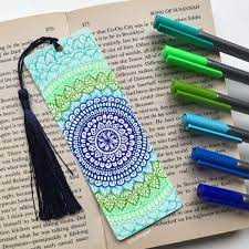 mandala bookmark hand drawing bookmark original bookmark etsy mandala book mandala sketch mandala art lesson