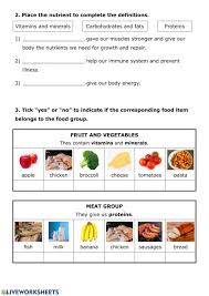 Eating habits reading comprehension grade/level: Nutrition 7 Food And Nutrition Worksheet