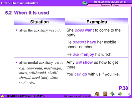 Bare infinitive synonyms, bare infinitive pronunciation, bare infinitive translation, english dictionary definition of bare infinitive. Unit 5 The Bare Infinitive Ppt Download
