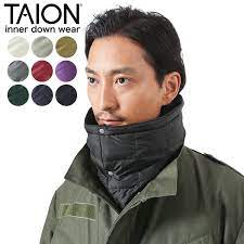 楽天市場 18 sale対象 taion タイオン taion 203 mountain line ダウン ネックウォーマー sx ネックゲイター メンズ レディース ブランド おしゃれ ダウン フェザー 羽毛 防寒 保温 暖かい 撥水 カジュアル アウター キャンプ 登山 秋 冬 セール ミリタリー